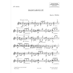 Barcarolle (Pujol 1235) Guitare